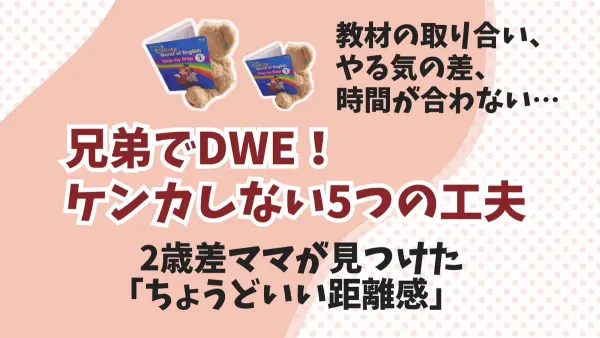 兄弟でDWEってどうしてる？ケンカせずに楽しむ5つの工夫【2歳差】