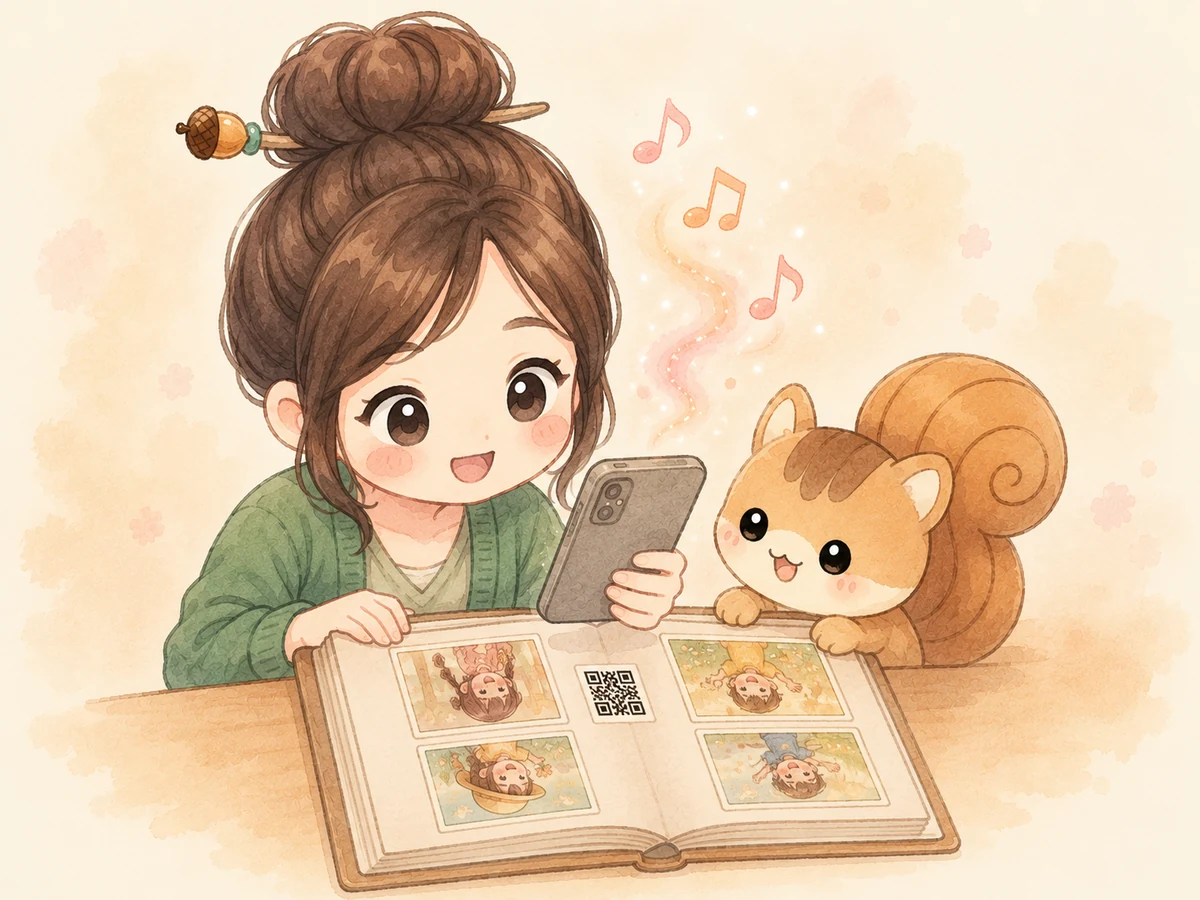 アルバムに動画も残したい｜QRコードは自分で作れば、無料で何個でも